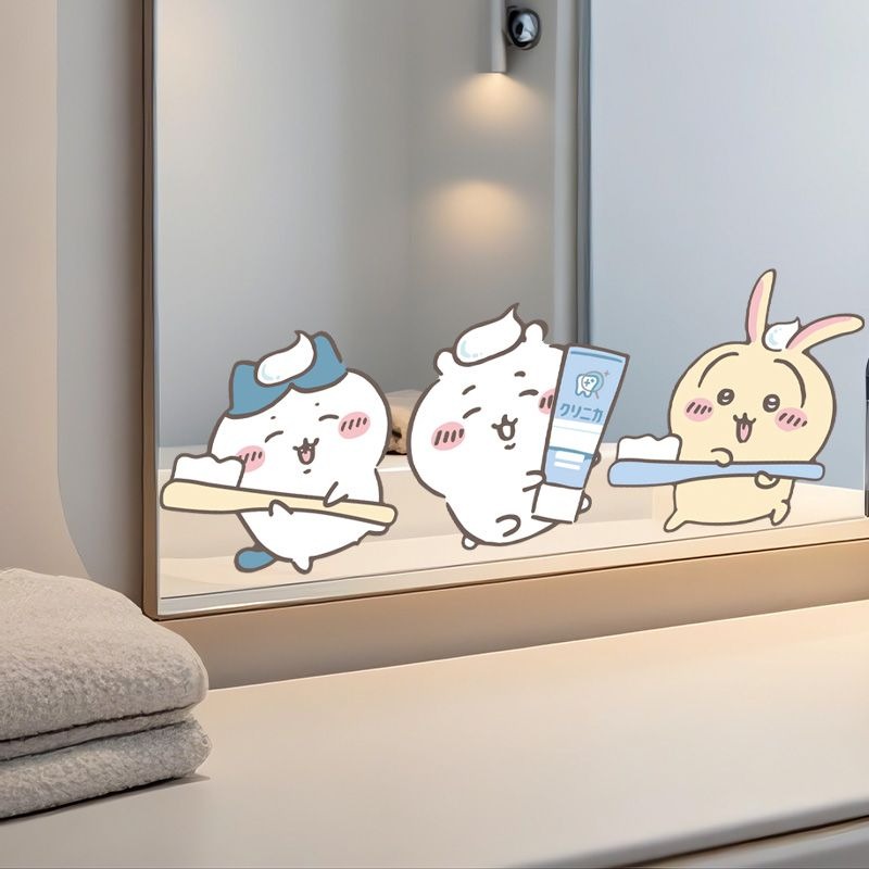 Home Bathroom Equipment - 핫 치이카와 미러 스티커 강력 접착