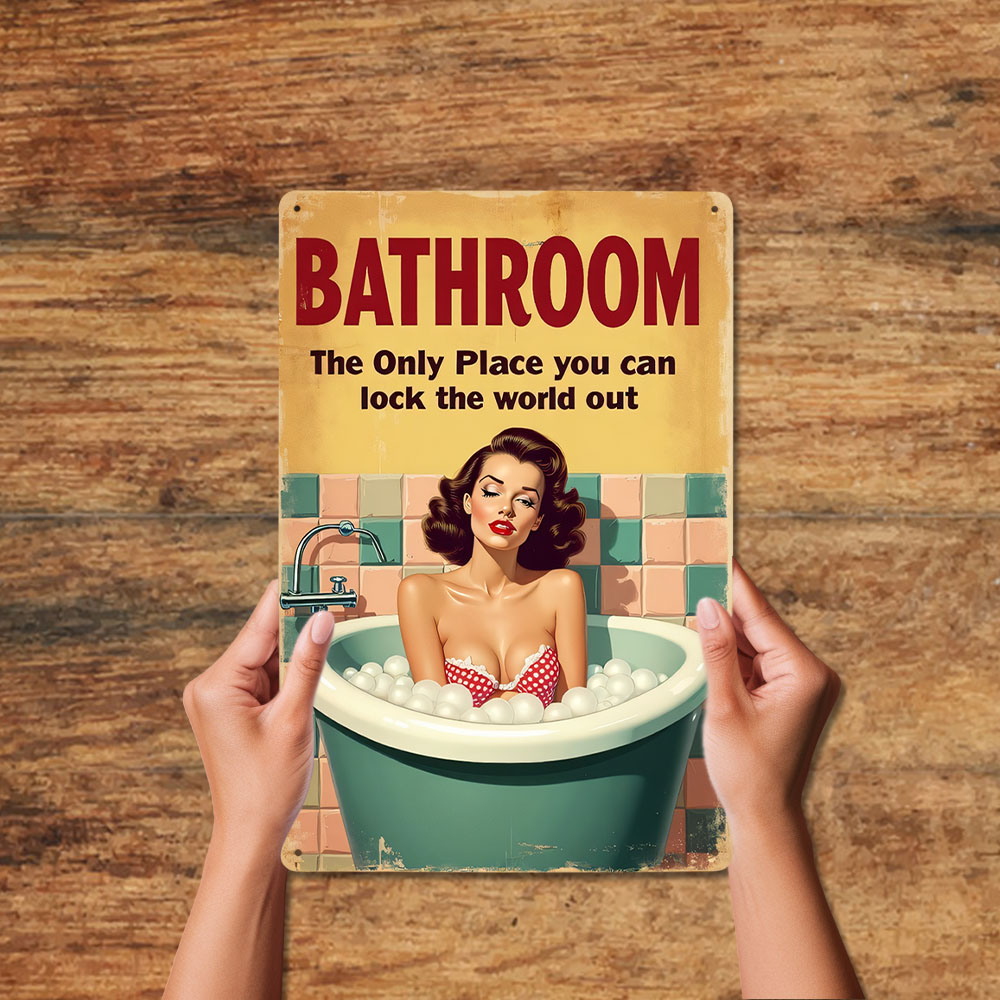 재미있는 화장실 규칙 빈티지 금속 간판 레트로 홈 장식 - Home Bathroom Ideas 리뷰 및 가격