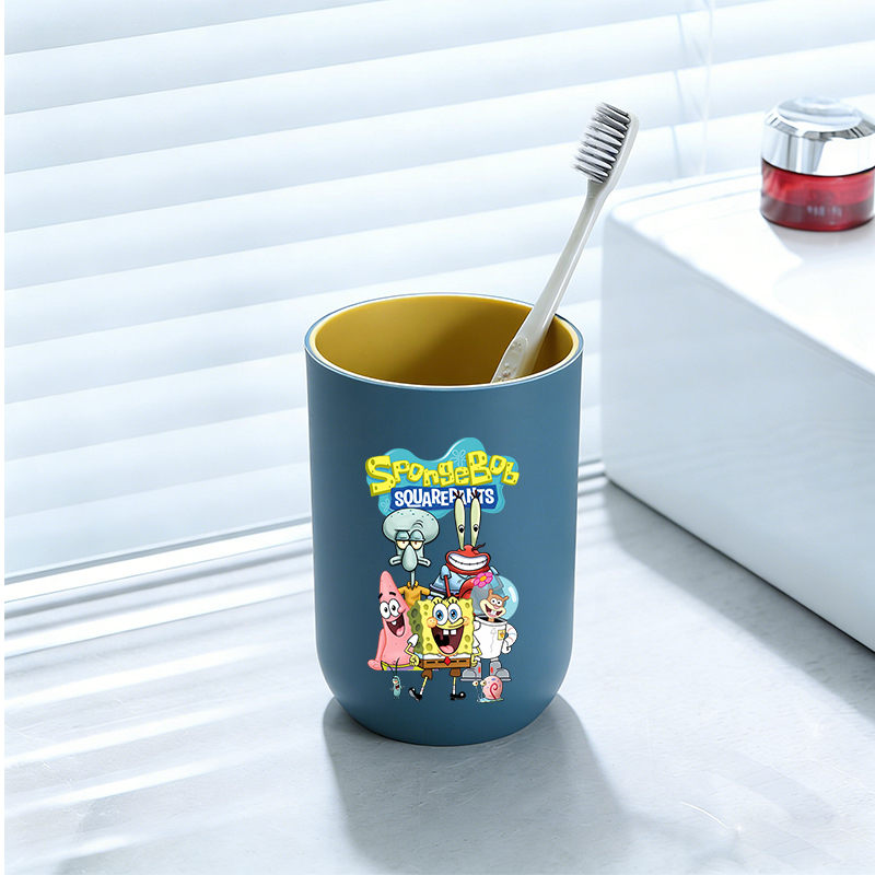 스폰지밥 스퀘어팬츠 욕실 칫솔컵 세척컵 가글컵 칫솔잔  - Home Bathroom Glass 리뷰 및 가격