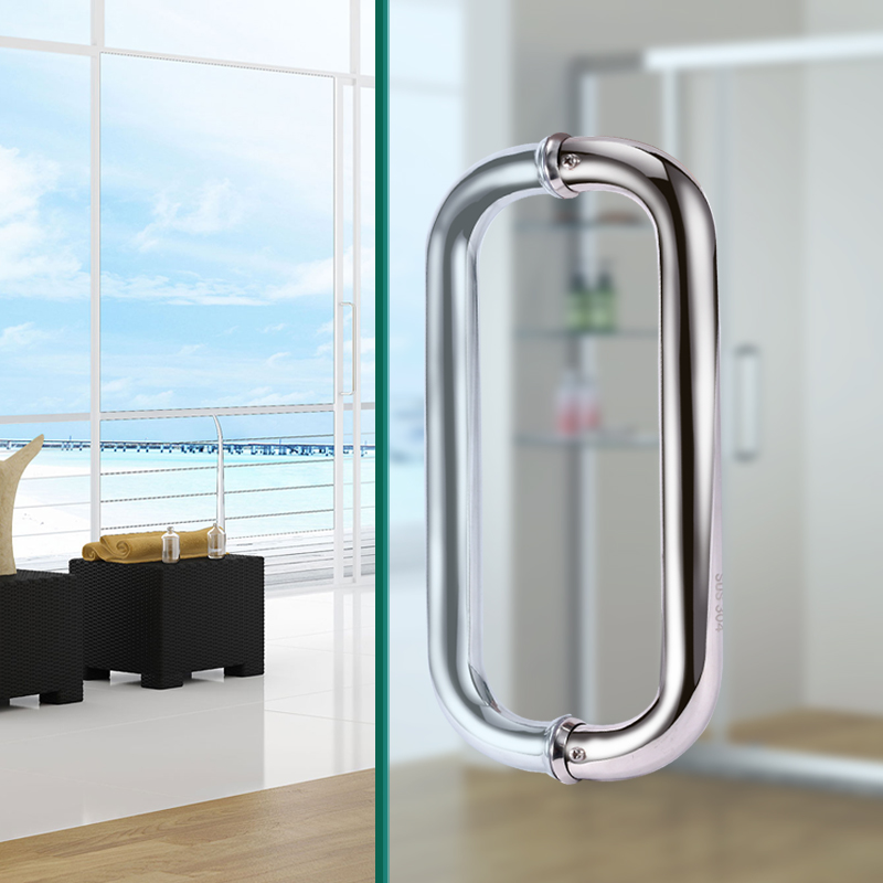 1 쌍 스테인레스 스틸 유리 도어 핸들 욕실 도어 손잡 - Home Bathroom Glass 리뷰 및 가격