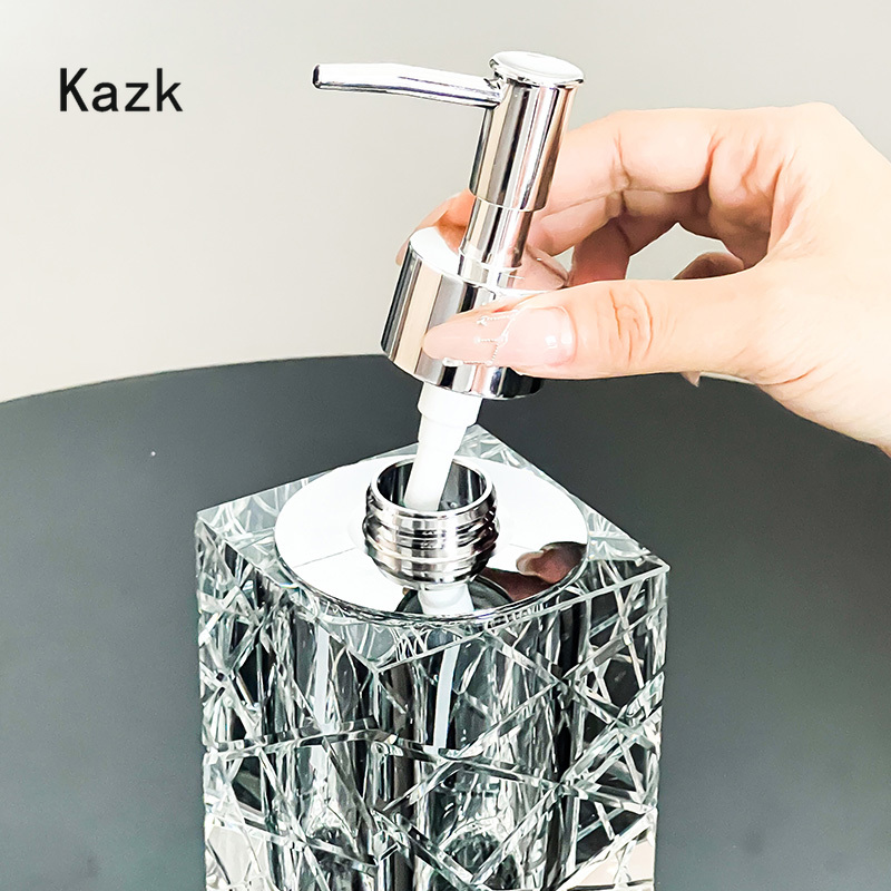 크리스탈 커팅 유리 샴푸 병, 욕실 액세서리, 샴푸 디 - Home Bathroom Glass 리뷰 및 가격